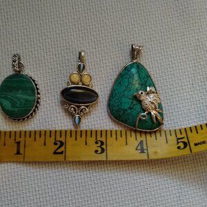 Bundle lot necklace pendants natural stone